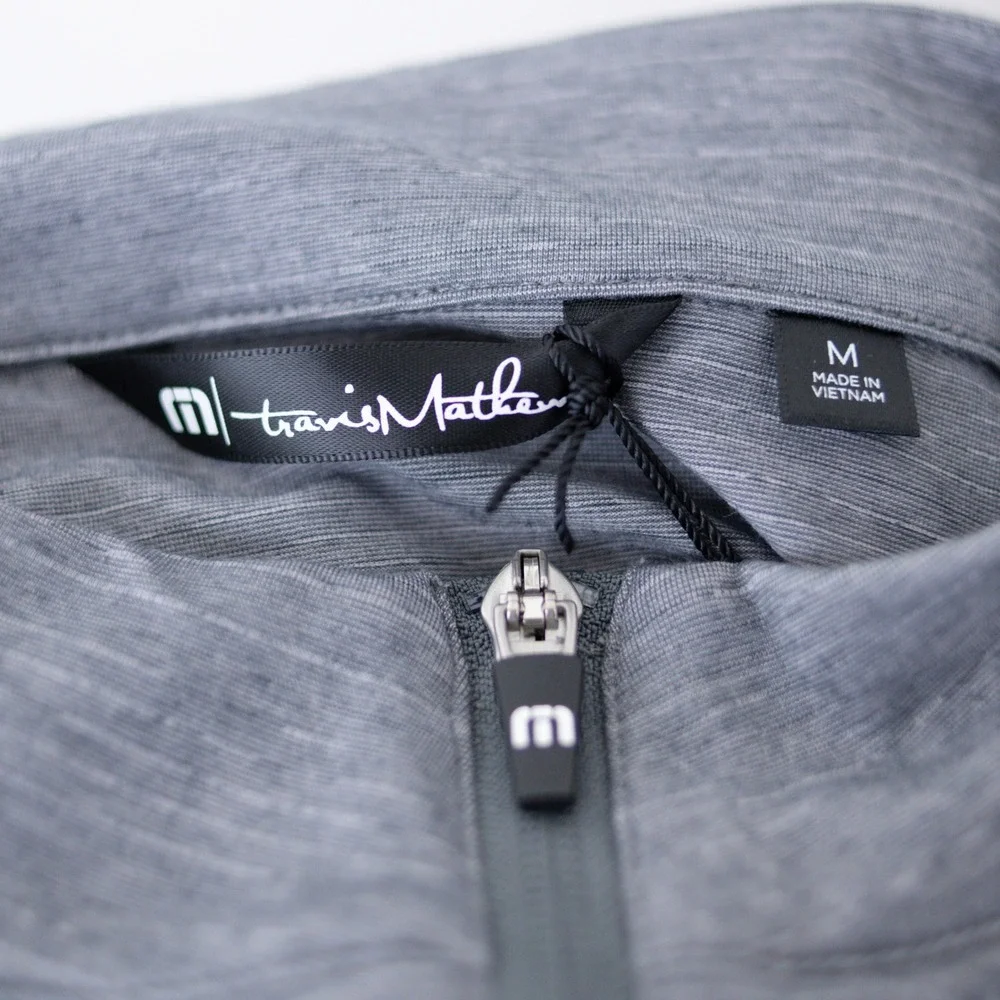 Travis Mathew Crestview 1/4 Zip Pullover Mens M Grey Heather TM1MW452 Golf Shirt